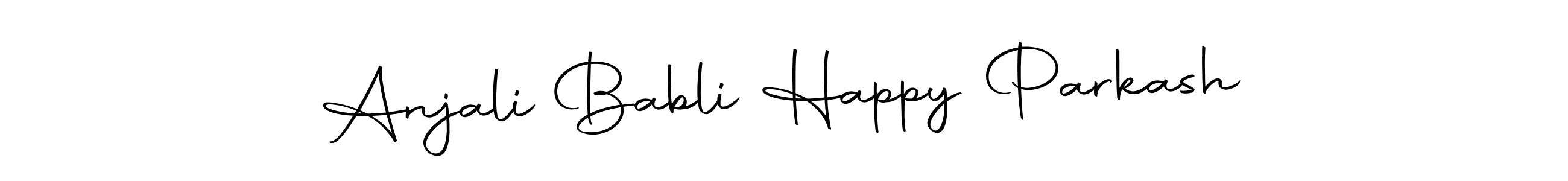 How to make Anjali Babli Happy Parkash signature? Autography-DOLnW is a professional autograph style. Create handwritten signature for Anjali Babli Happy Parkash name. Anjali Babli Happy Parkash signature style 10 images and pictures png