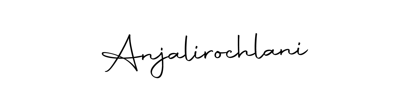 How to make Anjalirochlani name signature. Use Autography-DOLnW style for creating short signs online. This is the latest handwritten sign. Anjalirochlani signature style 10 images and pictures png