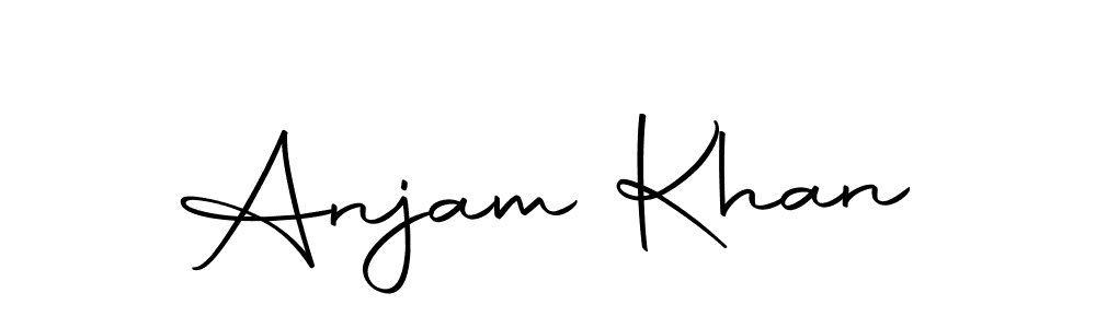 Anjam Khan stylish signature style. Best Handwritten Sign (Autography-DOLnW) for my name. Handwritten Signature Collection Ideas for my name Anjam Khan. Anjam Khan signature style 10 images and pictures png