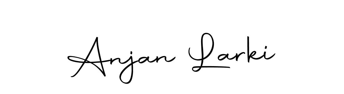 You should practise on your own different ways (Autography-DOLnW) to write your name (Anjan Larki) in signature. don't let someone else do it for you. Anjan Larki signature style 10 images and pictures png