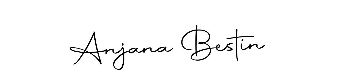 How to make Anjana Bestin name signature. Use Autography-DOLnW style for creating short signs online. This is the latest handwritten sign. Anjana Bestin signature style 10 images and pictures png