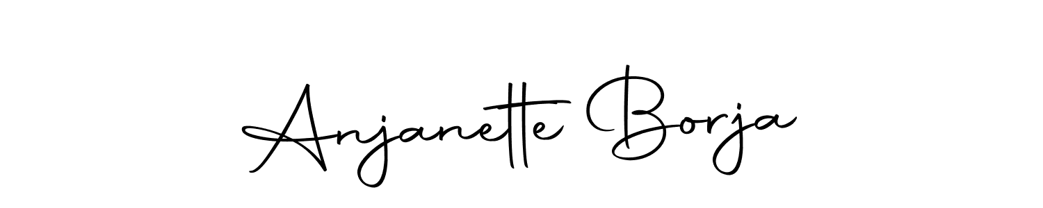 Anjanette Borja stylish signature style. Best Handwritten Sign (Autography-DOLnW) for my name. Handwritten Signature Collection Ideas for my name Anjanette Borja. Anjanette Borja signature style 10 images and pictures png