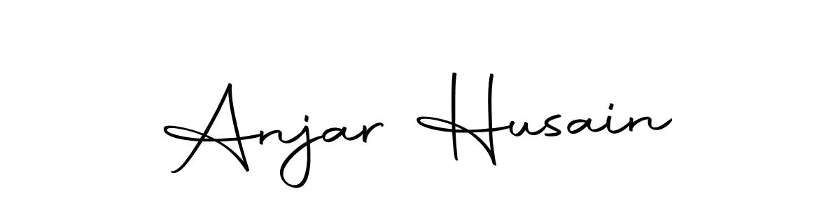 You should practise on your own different ways (Autography-DOLnW) to write your name (Anjar Husain) in signature. don't let someone else do it for you. Anjar Husain signature style 10 images and pictures png