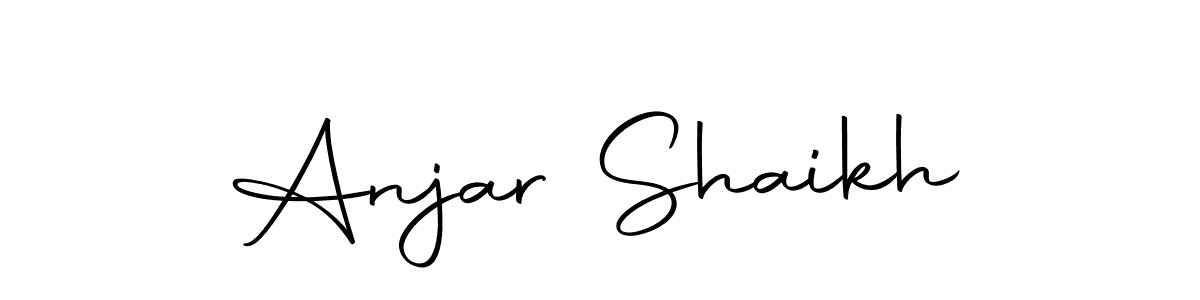 The best way (Autography-DOLnW) to make a short signature is to pick only two or three words in your name. The name Anjar Shaikh include a total of six letters. For converting this name. Anjar Shaikh signature style 10 images and pictures png