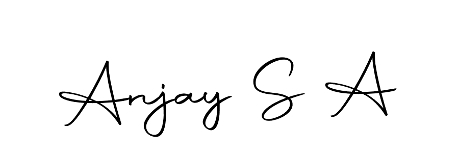 This is the best signature style for the Anjay S A name. Also you like these signature font (Autography-DOLnW). Mix name signature. Anjay S A signature style 10 images and pictures png