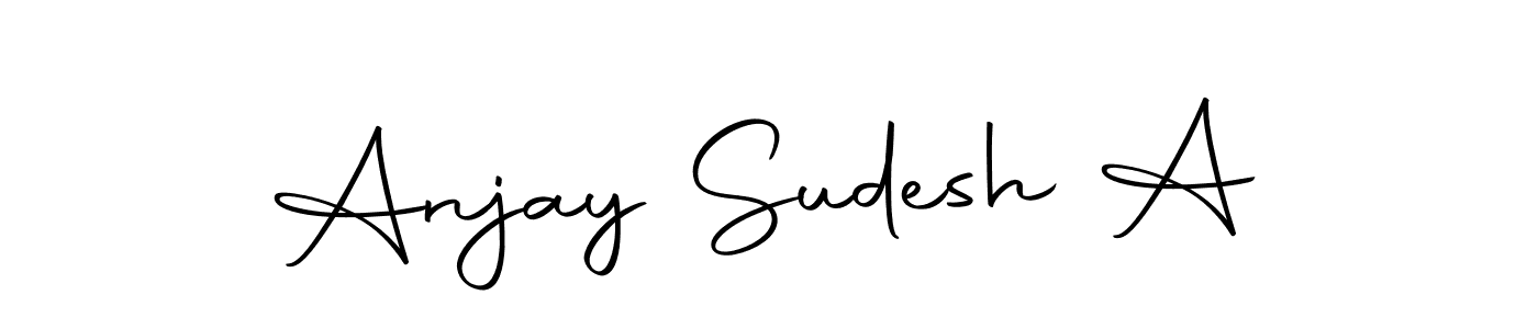 How to make Anjay Sudesh A name signature. Use Autography-DOLnW style for creating short signs online. This is the latest handwritten sign. Anjay Sudesh A signature style 10 images and pictures png