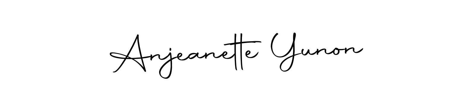 Make a beautiful signature design for name Anjeanette Yunon. Use this online signature maker to create a handwritten signature for free. Anjeanette Yunon signature style 10 images and pictures png