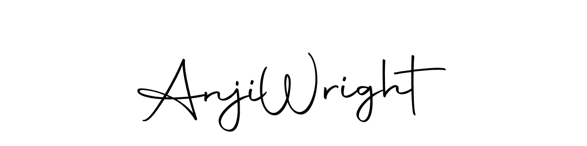 Create a beautiful signature design for name Anji  Wright. With this signature (Autography-DOLnW) fonts, you can make a handwritten signature for free. Anji  Wright signature style 10 images and pictures png