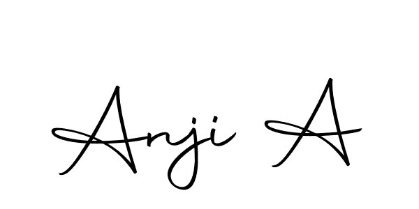 Anji A stylish signature style. Best Handwritten Sign (Autography-DOLnW) for my name. Handwritten Signature Collection Ideas for my name Anji A. Anji A signature style 10 images and pictures png