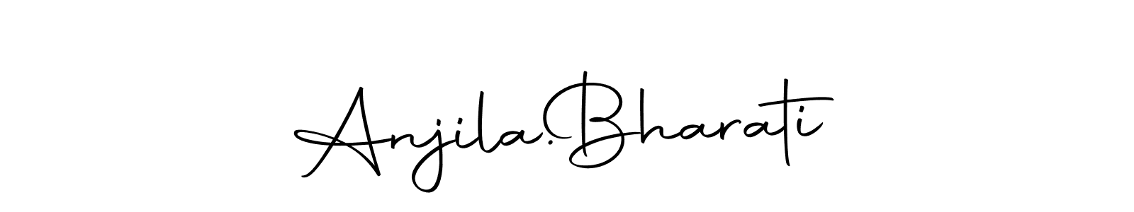Anjila.  Bharati stylish signature style. Best Handwritten Sign (Autography-DOLnW) for my name. Handwritten Signature Collection Ideas for my name Anjila.  Bharati. Anjila.  Bharati signature style 10 images and pictures png