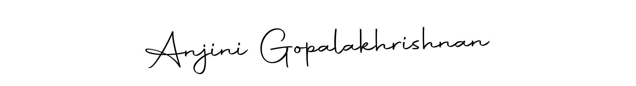 Create a beautiful signature design for name Anjini Gopalakhrishnan. With this signature (Autography-DOLnW) fonts, you can make a handwritten signature for free. Anjini Gopalakhrishnan signature style 10 images and pictures png