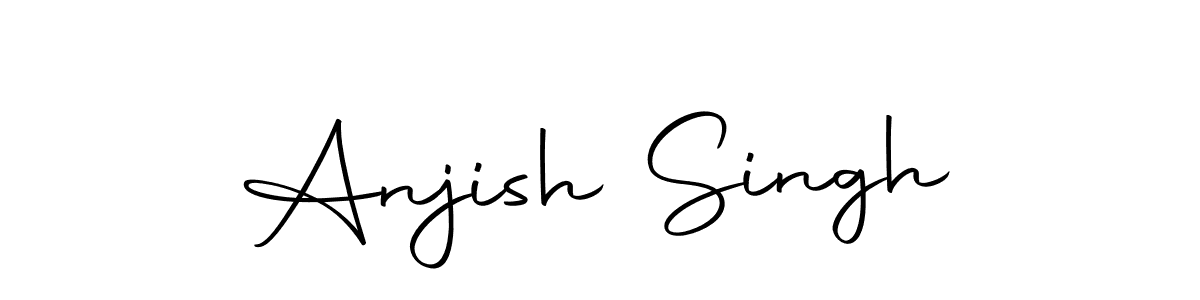 You should practise on your own different ways (Autography-DOLnW) to write your name (Anjish Singh) in signature. don't let someone else do it for you. Anjish Singh signature style 10 images and pictures png