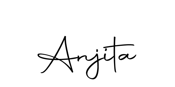 The best way (Autography-DOLnW) to make a short signature is to pick only two or three words in your name. The name Anjita include a total of six letters. For converting this name. Anjita signature style 10 images and pictures png