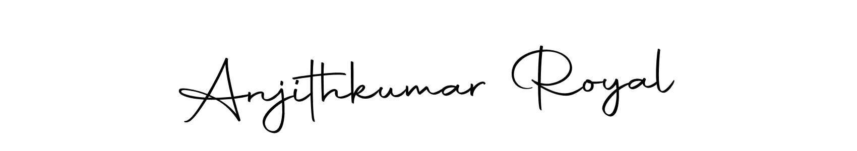 You should practise on your own different ways (Autography-DOLnW) to write your name (Anjithkumar Royal) in signature. don't let someone else do it for you. Anjithkumar Royal signature style 10 images and pictures png