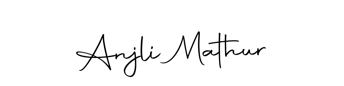Design your own signature with our free online signature maker. With this signature software, you can create a handwritten (Autography-DOLnW) signature for name Anjli Mathur. Anjli Mathur signature style 10 images and pictures png