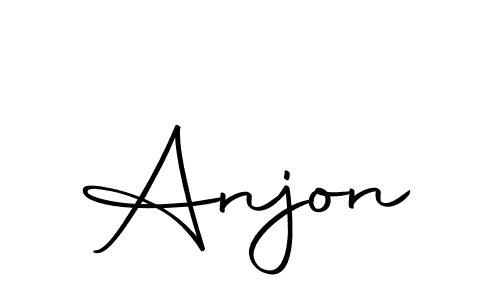 You should practise on your own different ways (Autography-DOLnW) to write your name (Anjon) in signature. don't let someone else do it for you. Anjon signature style 10 images and pictures png