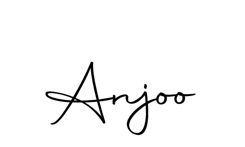 Use a signature maker to create a handwritten signature online. With this signature software, you can design (Autography-DOLnW) your own signature for name Anjoo. Anjoo signature style 10 images and pictures png