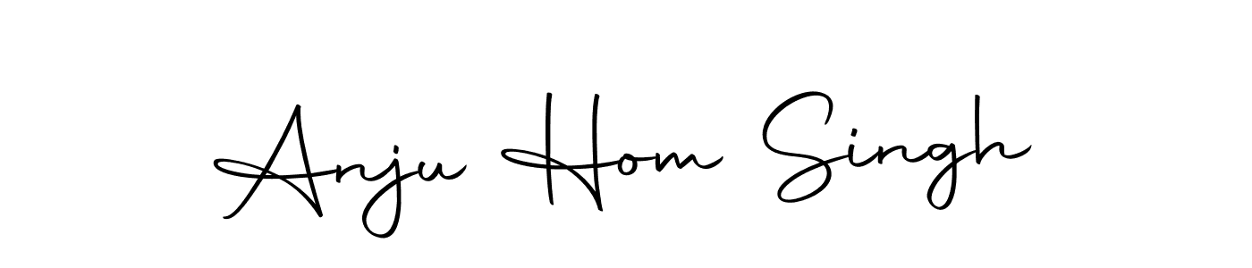 You should practise on your own different ways (Autography-DOLnW) to write your name (Anju Hom Singh) in signature. don't let someone else do it for you. Anju Hom Singh signature style 10 images and pictures png