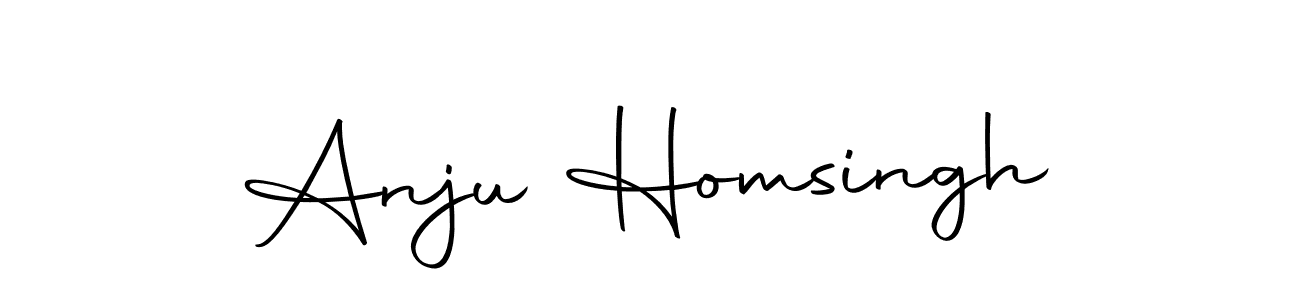 Create a beautiful signature design for name Anju Homsingh. With this signature (Autography-DOLnW) fonts, you can make a handwritten signature for free. Anju Homsingh signature style 10 images and pictures png