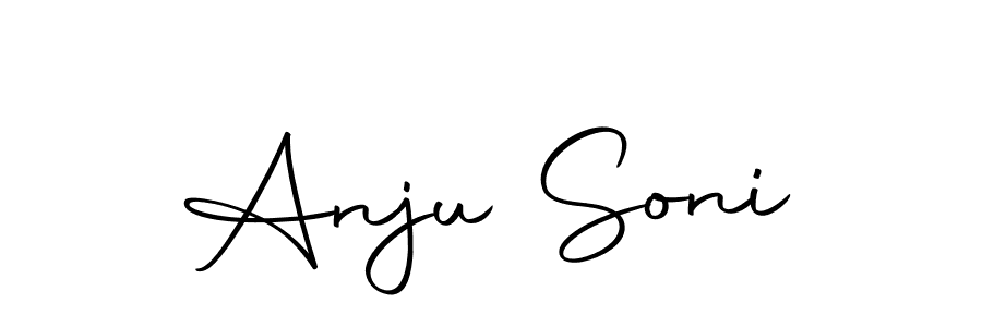 if you are searching for the best signature style for your name Anju Soni. so please give up your signature search. here we have designed multiple signature styles  using Autography-DOLnW. Anju Soni signature style 10 images and pictures png