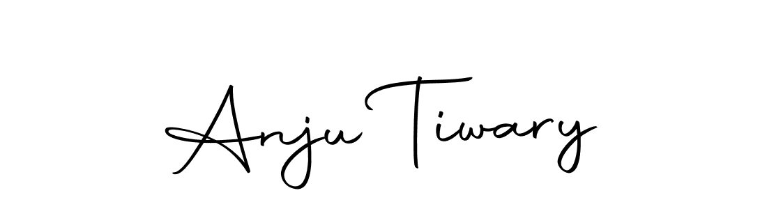 How to make Anju Tiwary name signature. Use Autography-DOLnW style for creating short signs online. This is the latest handwritten sign. Anju Tiwary signature style 10 images and pictures png