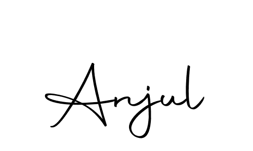 Use a signature maker to create a handwritten signature online. With this signature software, you can design (Autography-DOLnW) your own signature for name Anjul. Anjul signature style 10 images and pictures png