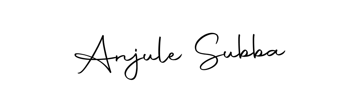 Create a beautiful signature design for name Anjule Subba. With this signature (Autography-DOLnW) fonts, you can make a handwritten signature for free. Anjule Subba signature style 10 images and pictures png