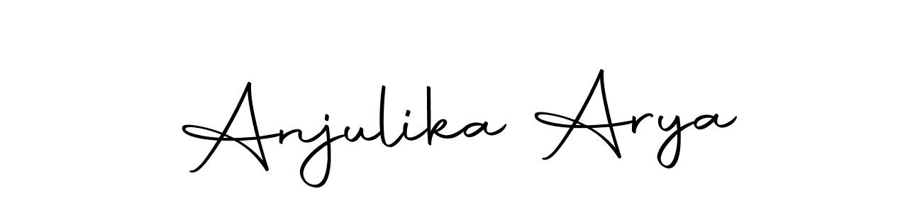 You can use this online signature creator to create a handwritten signature for the name Anjulika Arya. This is the best online autograph maker. Anjulika Arya signature style 10 images and pictures png