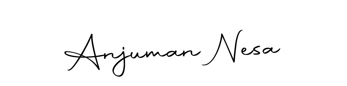 You should practise on your own different ways (Autography-DOLnW) to write your name (Anjuman Nesa) in signature. don't let someone else do it for you. Anjuman Nesa signature style 10 images and pictures png