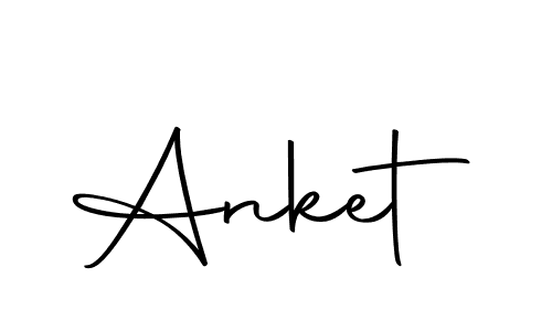 Design your own signature with our free online signature maker. With this signature software, you can create a handwritten (Autography-DOLnW) signature for name Anket. Anket signature style 10 images and pictures png