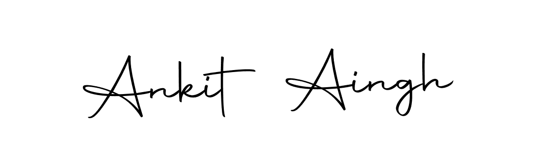 How to make Ankit Aingh name signature. Use Autography-DOLnW style for creating short signs online. This is the latest handwritten sign. Ankit Aingh signature style 10 images and pictures png
