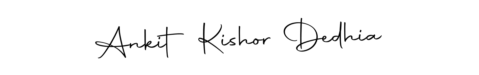 How to make Ankit Kishor Dedhia name signature. Use Autography-DOLnW style for creating short signs online. This is the latest handwritten sign. Ankit Kishor Dedhia signature style 10 images and pictures png