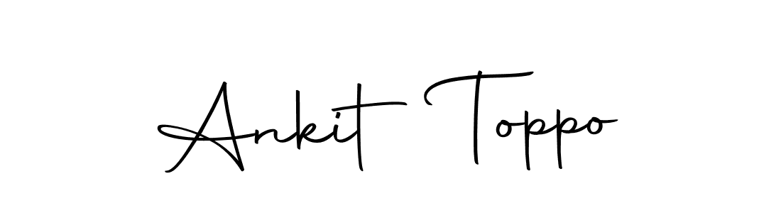 How to make Ankit Toppo name signature. Use Autography-DOLnW style for creating short signs online. This is the latest handwritten sign. Ankit Toppo signature style 10 images and pictures png