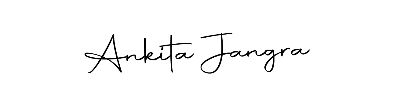 How to make Ankita Jangra name signature. Use Autography-DOLnW style for creating short signs online. This is the latest handwritten sign. Ankita Jangra signature style 10 images and pictures png