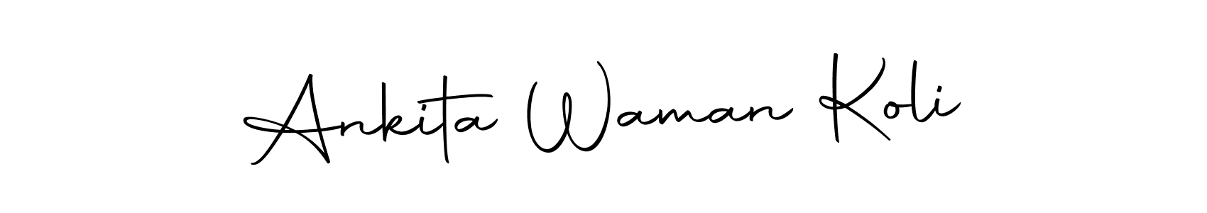 You should practise on your own different ways (Autography-DOLnW) to write your name (Ankita Waman Koli) in signature. don't let someone else do it for you. Ankita Waman Koli signature style 10 images and pictures png