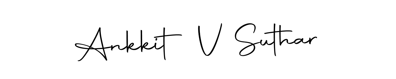 Create a beautiful signature design for name Ankkit V Suthar. With this signature (Autography-DOLnW) fonts, you can make a handwritten signature for free. Ankkit V Suthar signature style 10 images and pictures png