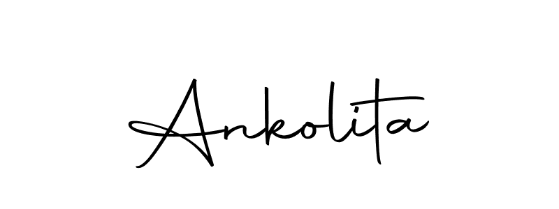 How to make Ankolita name signature. Use Autography-DOLnW style for creating short signs online. This is the latest handwritten sign. Ankolita signature style 10 images and pictures png