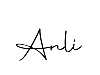 How to make Anli name signature. Use Autography-DOLnW style for creating short signs online. This is the latest handwritten sign. Anli signature style 10 images and pictures png