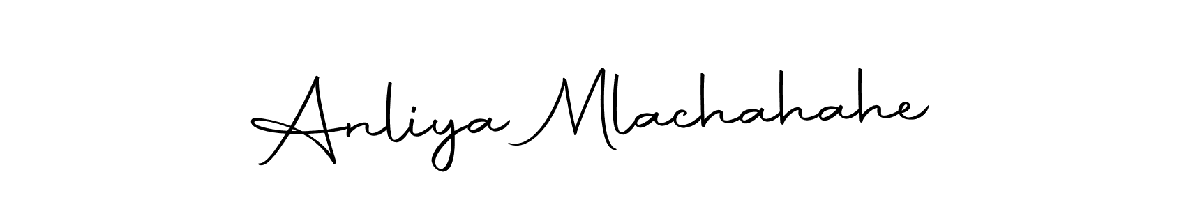 The best way (Autography-DOLnW) to make a short signature is to pick only two or three words in your name. The name Anliya Mlachahahe include a total of six letters. For converting this name. Anliya Mlachahahe signature style 10 images and pictures png