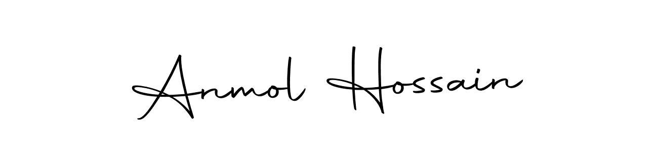 Create a beautiful signature design for name Anmol Hossain. With this signature (Autography-DOLnW) fonts, you can make a handwritten signature for free. Anmol Hossain signature style 10 images and pictures png