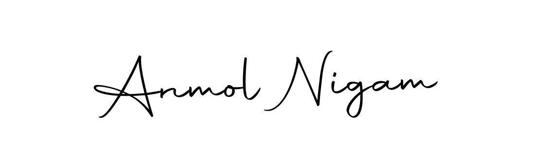 How to make Anmol Nigam name signature. Use Autography-DOLnW style for creating short signs online. This is the latest handwritten sign. Anmol Nigam signature style 10 images and pictures png