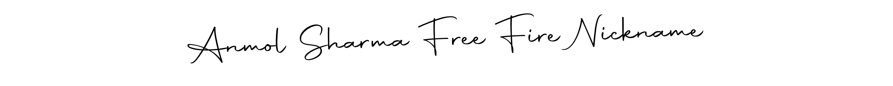 How to make Anmol Sharma Free Fire Nickname name signature. Use Autography-DOLnW style for creating short signs online. This is the latest handwritten sign. Anmol Sharma Free Fire Nickname signature style 10 images and pictures png