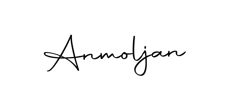 Use a signature maker to create a handwritten signature online. With this signature software, you can design (Autography-DOLnW) your own signature for name Anmoljan. Anmoljan signature style 10 images and pictures png