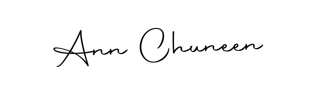 The best way (Autography-DOLnW) to make a short signature is to pick only two or three words in your name. The name Ann Chuneen include a total of six letters. For converting this name. Ann Chuneen signature style 10 images and pictures png