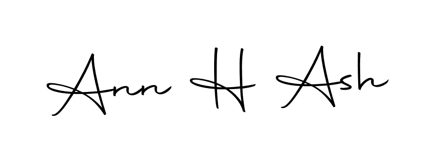 How to make Ann H Ash name signature. Use Autography-DOLnW style for creating short signs online. This is the latest handwritten sign. Ann H Ash signature style 10 images and pictures png