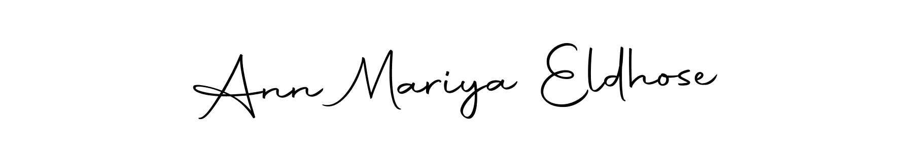 How to make Ann Mariya Eldhose name signature. Use Autography-DOLnW style for creating short signs online. This is the latest handwritten sign. Ann Mariya Eldhose signature style 10 images and pictures png