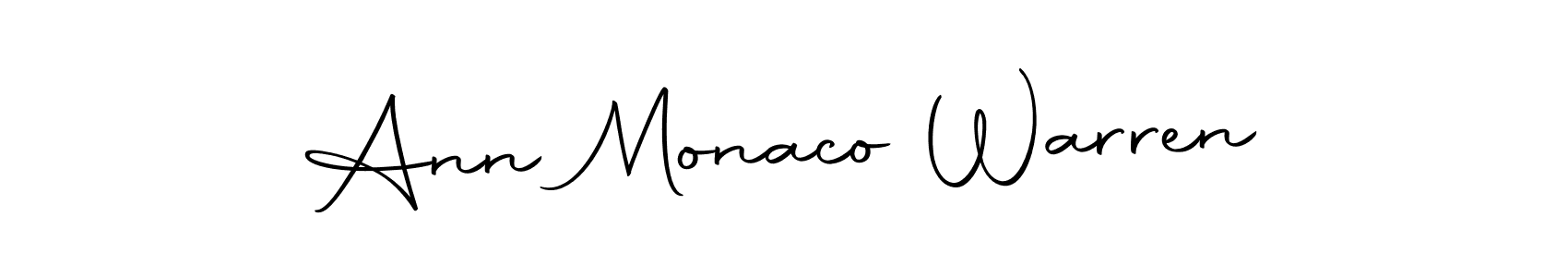 Design your own signature with our free online signature maker. With this signature software, you can create a handwritten (Autography-DOLnW) signature for name Ann Monaco Warren. Ann Monaco Warren signature style 10 images and pictures png