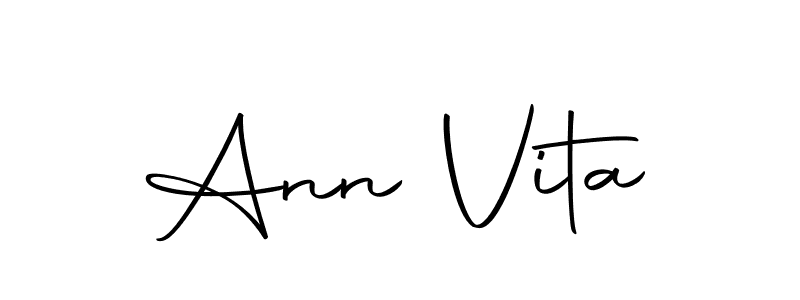 You should practise on your own different ways (Autography-DOLnW) to write your name (Ann Vita) in signature. don't let someone else do it for you. Ann Vita signature style 10 images and pictures png