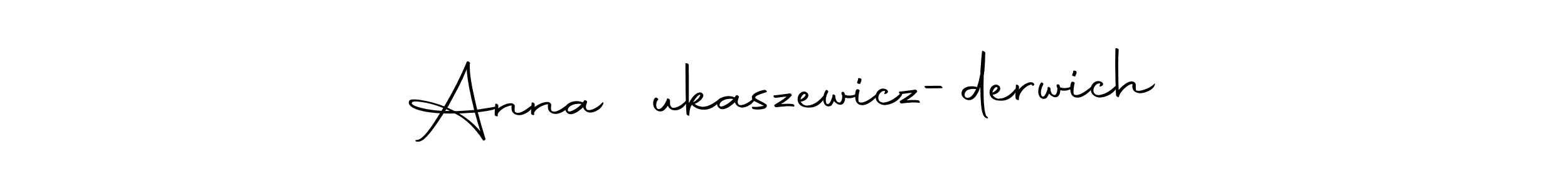 How to make Anna Łukaszewicz-derwich name signature. Use Autography-DOLnW style for creating short signs online. This is the latest handwritten sign. Anna Łukaszewicz-derwich signature style 10 images and pictures png