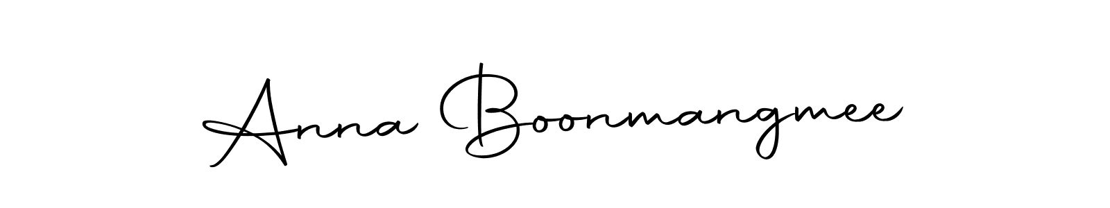 The best way (Autography-DOLnW) to make a short signature is to pick only two or three words in your name. The name Anna Boonmangmee include a total of six letters. For converting this name. Anna Boonmangmee signature style 10 images and pictures png